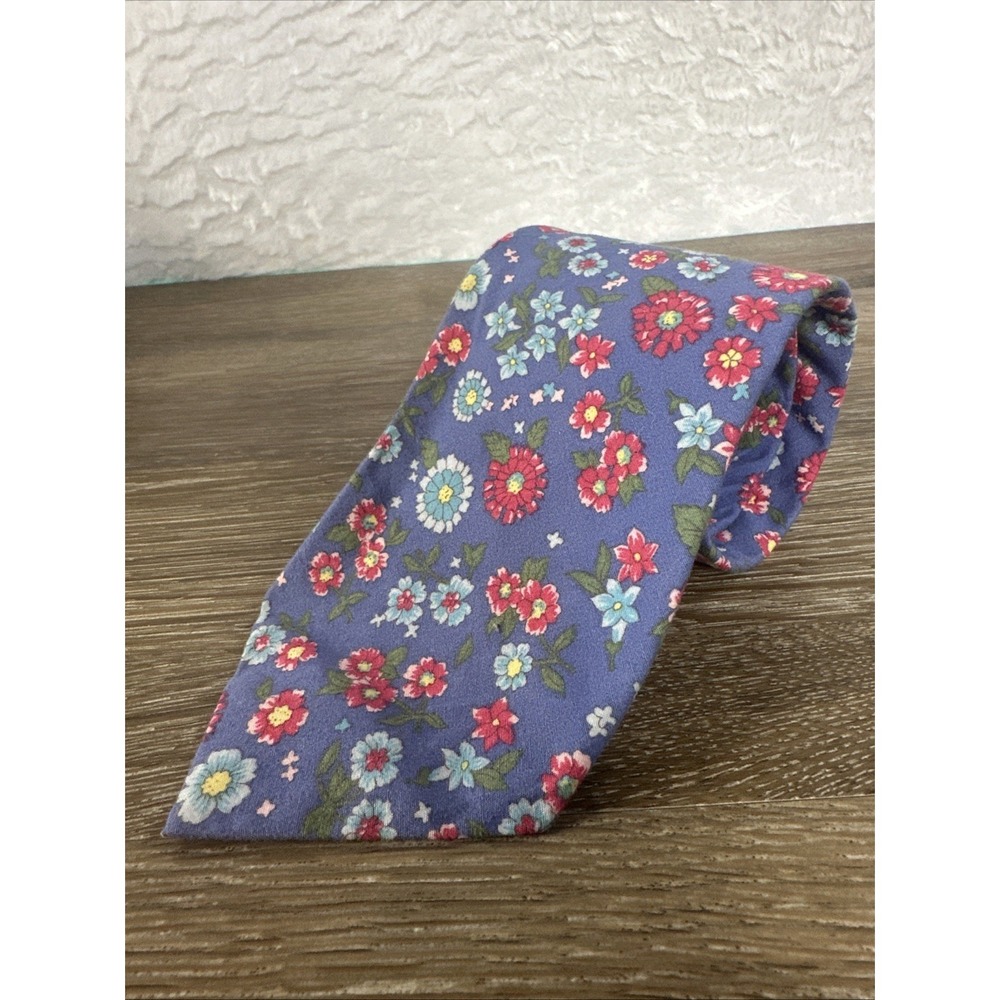 Vintage GAP Floral‎ Tie USA Made Cotton Cottagecore Grandpa Core Necktie Summer